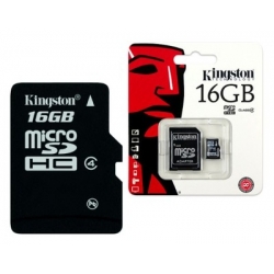 Kingston karta micro SDHC 16GB C10 45MBS + adapter